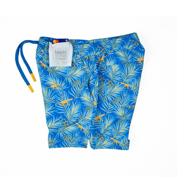 Swim Shorts-Swim Trunks - Gangsters Paradise - Savage Tacticians