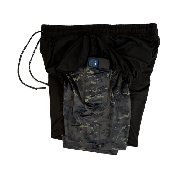 Gym Shorts Men-2i1 Lite Gym Shorts - 5 Inch - Savage Tacticians