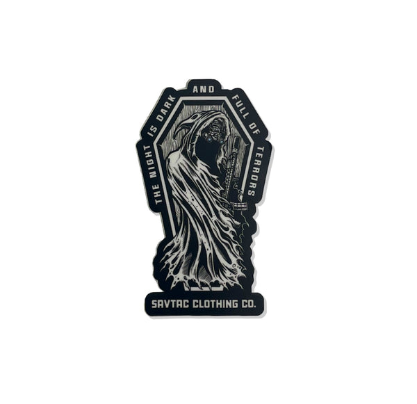 Stickers-The Night Is Dark Sticker - Savage Tacticians