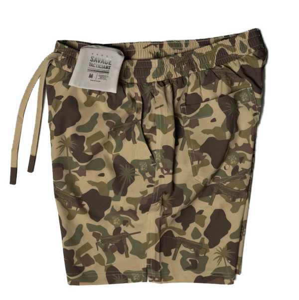 Swim Shorts-Swim Trunks - Tropical Frogskin - Savage Tacticians
