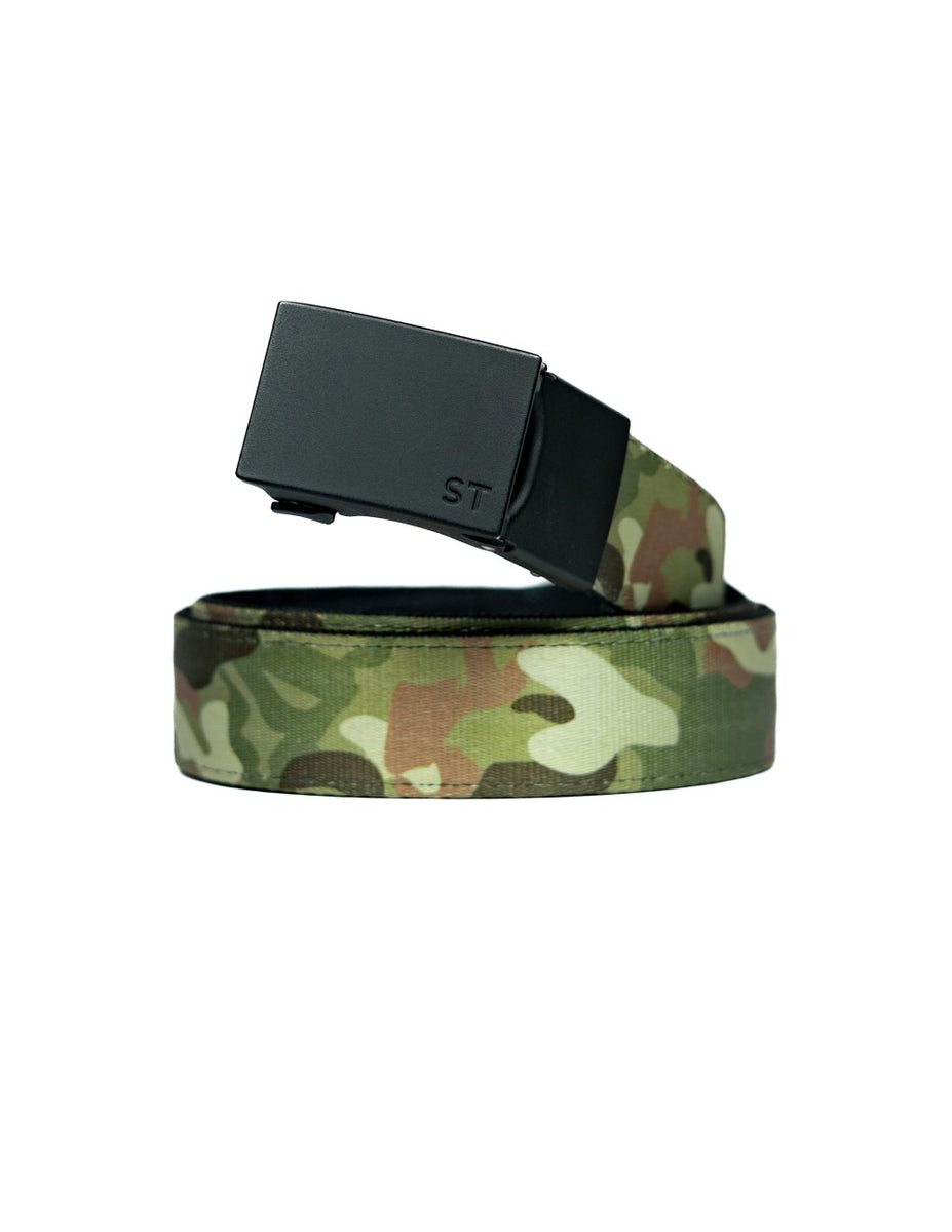 Camo Military Style Belt Camouflage on OD Web Belt NO 