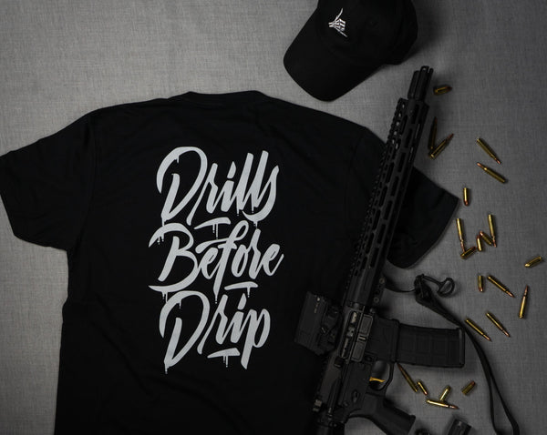 Graphic Tee-Drills Before Drip - Savage Tacticians