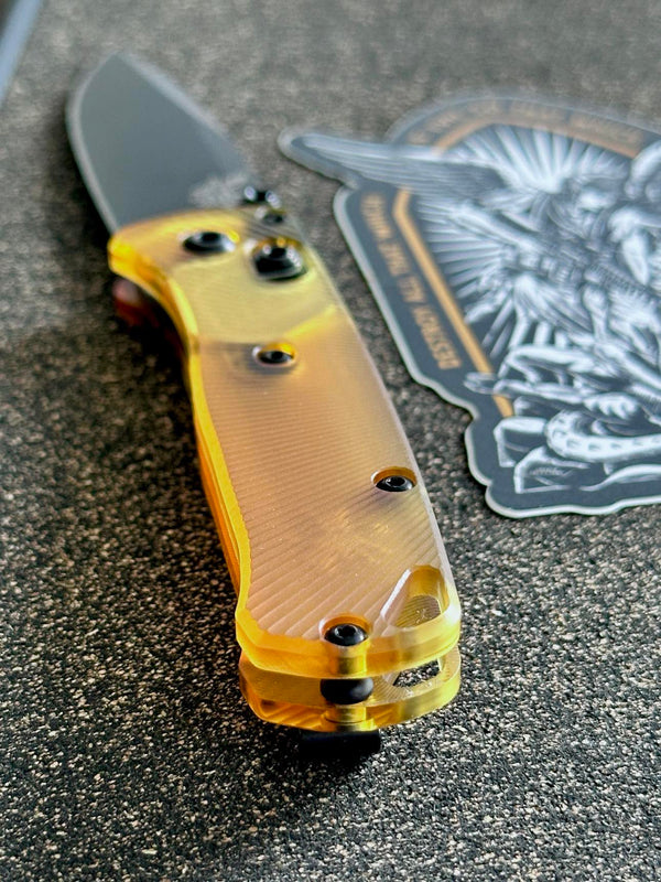 Benchmade Mini Bugout & Ripp's Garage Tech Ultem Scales