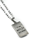 Jewelry-Memento Mori Hourglass Pendant & Chain - Savage Tacticians