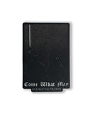 Come What May patch with dark tactical figures and Savage Tacticians branding