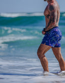 Swim Shorts-Swim Trunks - Neon Lights & Gun Fights - Savage Tacticians