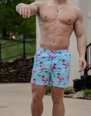 Swim Shorts-Swim Trunks - Flamingo Team Six - Savage Tacticians