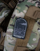Savage Tacticians tactical morale patch on camouflage plate carrier