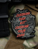 Savage Tacticians morale patch on tactical gear with paratrooper graphics and bold red text
