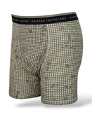 Savage Tacticians men's boxer briefs with grid camo pattern and branded waistband