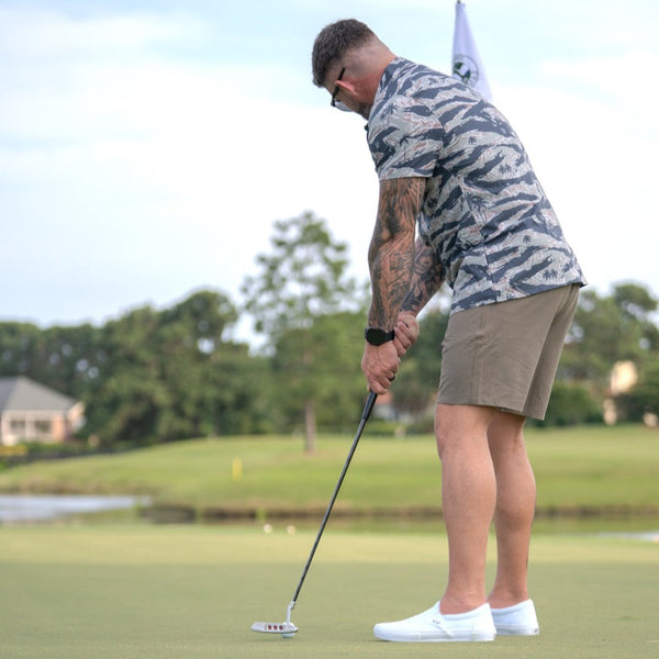 Button-Ups-Tiger Stripe Green Button-up - Savage Tacticians