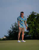 Tiger Stripe Blue Button-up
