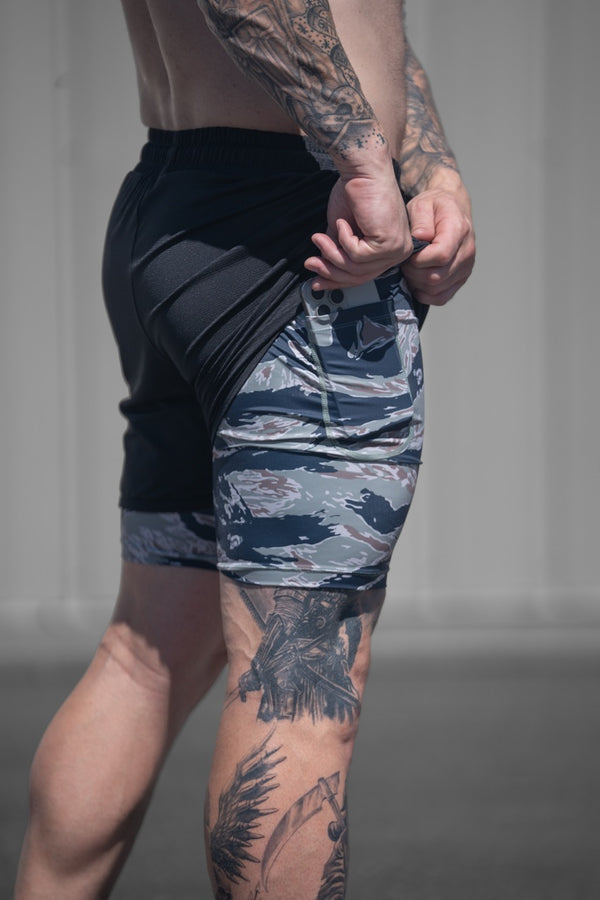 Gym Shorts Men-2i1 Lite Gym Shorts - 5 Inch - Savage Tacticians