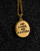 Jewelry-No Kings, No Master Pendant & Chain - Savage Tacticians