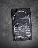Savage Tacticians flag with armed soldier, American flag patch, and night sky design
