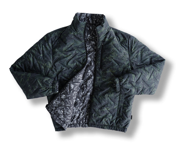 STMC® Black Camo Reversible Woobie Jacket