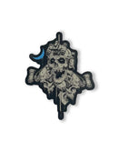 Savage Tacticians patch with tactical skull design and night vision goggles