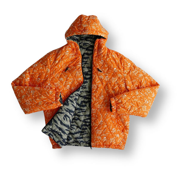 Outerwear Mens-Tiger Stripe Camo Reversible Woobie Hoodie - Savage Tacticians