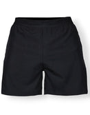 Savage Tacticians black mesh athletic shorts with elastic waistband
