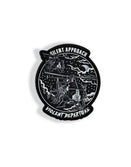 Savage Tacticians patch with helicopters, night sky, clouds, text Silent Approach Violent Departure.