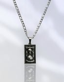 Jewelry-Memento Mori Hourglass Pendant & Chain - Savage Tacticians