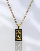 Jewelry-Memento Mori Hourglass Pendant & Chain - Savage Tacticians