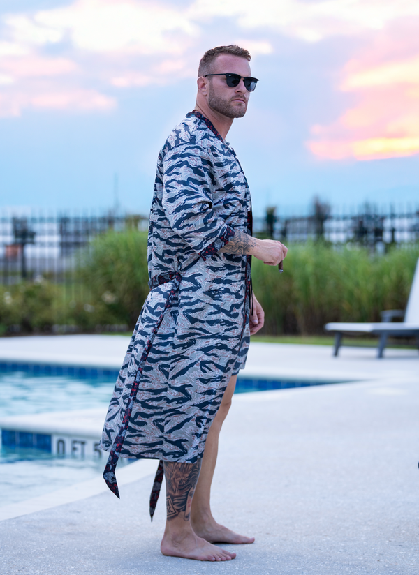 Limited-Tiger Stripe Kimono Robe - Savage Tacticians