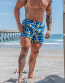 Swim Trunks - Tiger Stripe Blue