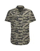Tiger Stripe Green Button-up