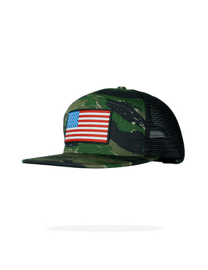 Headwear-Tiger Stripe Ripstop Flag Hat - Savage Tacticians