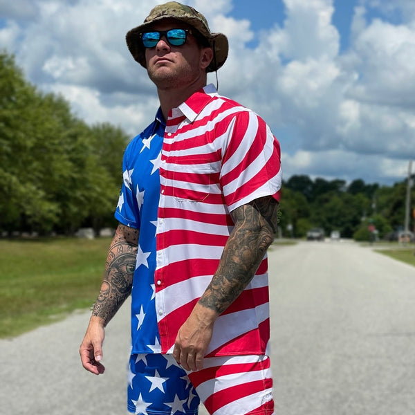 Button-Ups-Old Glory Button-up - Savage Tacticians