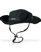 Black boonie hat with chin strap and Savage Tacticians SAVTAC logo on band