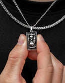 Jewelry-Memento Mori Hourglass Pendant & Chain - Savage Tacticians