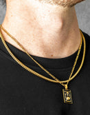 Jewelry-Memento Mori Hourglass Pendant & Chain - Savage Tacticians