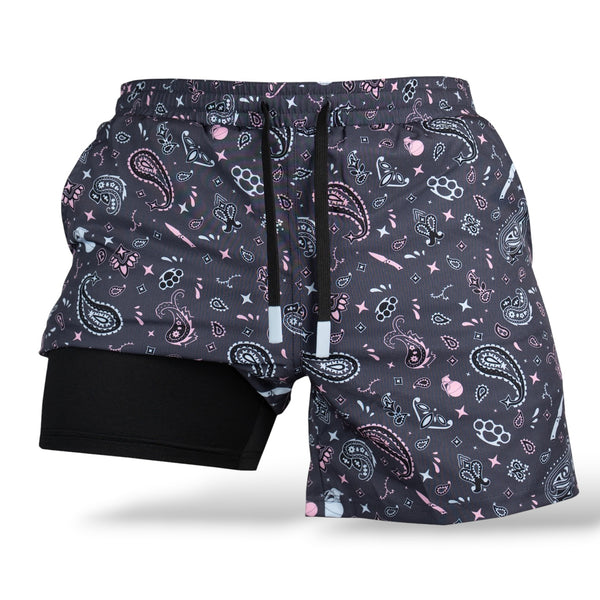 Swim Shorts-Swim Trunks - Paisley - Savage Tacticians