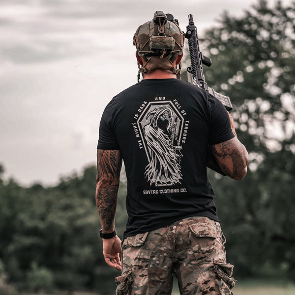 Graphic Tee-The Night Is Dark - Savage Tacticians
