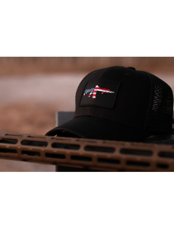 Headwear-AR Flag Hat - Black - Savage Tacticians