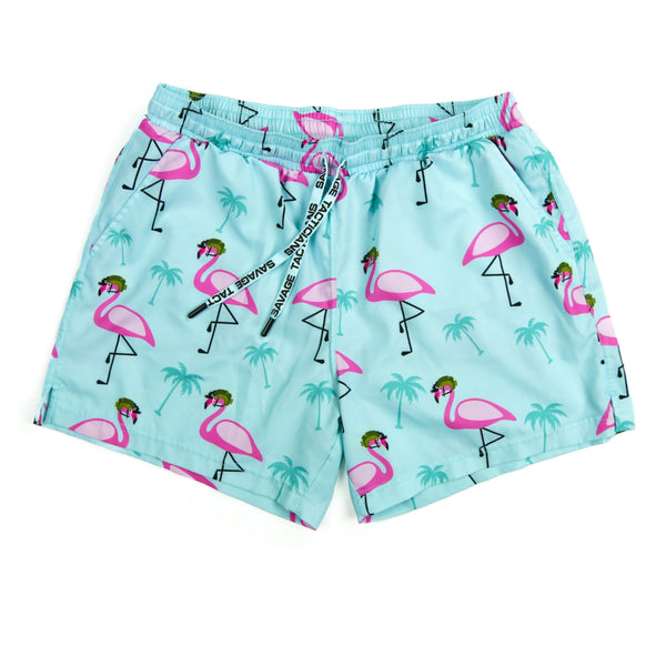 Swim Shorts-Swim Trunks - Flamingo Team Six - Savage Tacticians