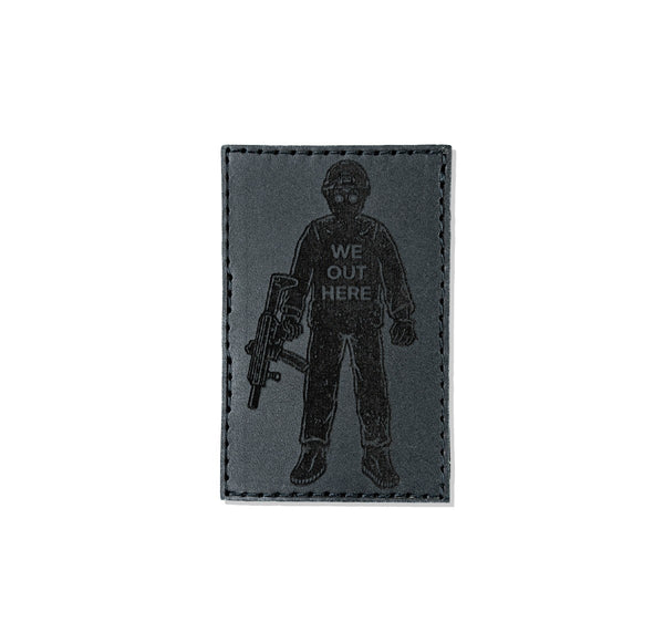 Gear-We Out Here Leather Patch - Savage Tacticians