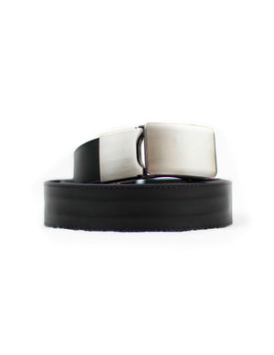 Belts-Black Leather EDC Ratchet Belt - Savage Tacticians