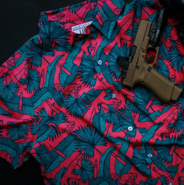 gun dress shirt Retro Rifle - Men's Button Down