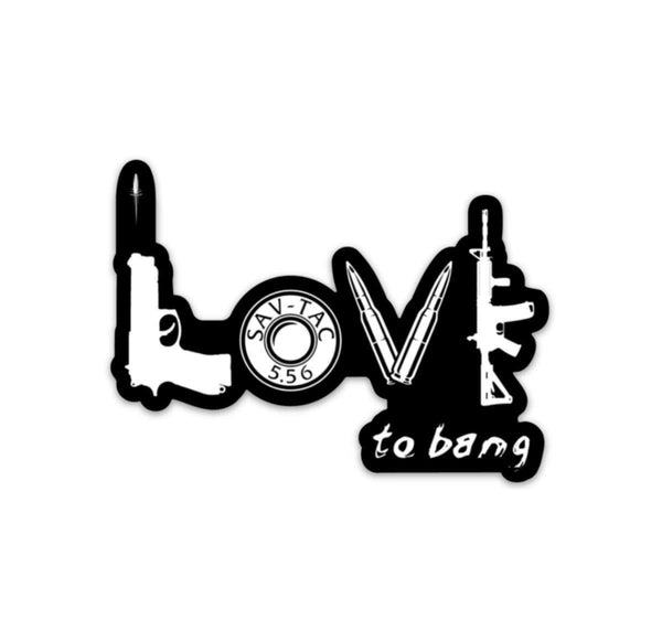 Stickers-Love to Bang sticker - Savage Tacticians
